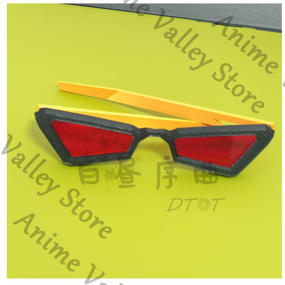 Burnice Cosplay Prop - アニメ Zenless ゾーンゼロバーニス Whita コスプレメガネ小道具漫画眼鏡眼鏡眼鏡赤レンズ飾りプロパティギフト