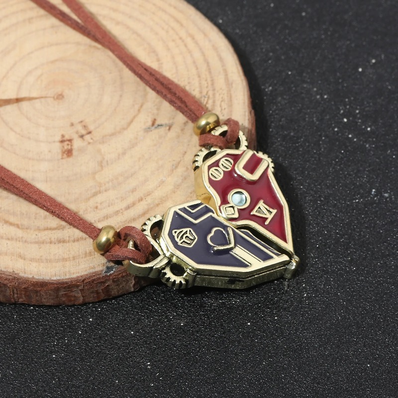 Magnetic Clasp Cosplay - ゲームアーケインケイトリン Vi ネックレスペンダント男性女性用変装マグネット恋人チェーンファンタジーバックパック LoL コスプレ小道具アクセサリー