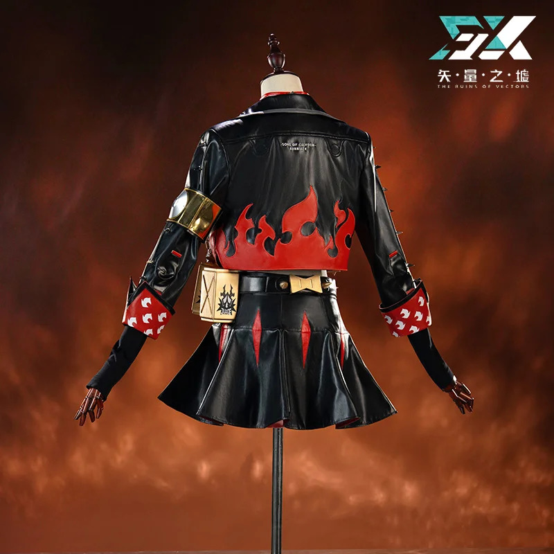 Burnice Cosplay Prop - CyZenless ゾーンゼロ バーニス・ウィタ コスプレ衣装ウィッグレザースカートコートメガネ帽子女性ハロウィンロールプレイ小道具靴