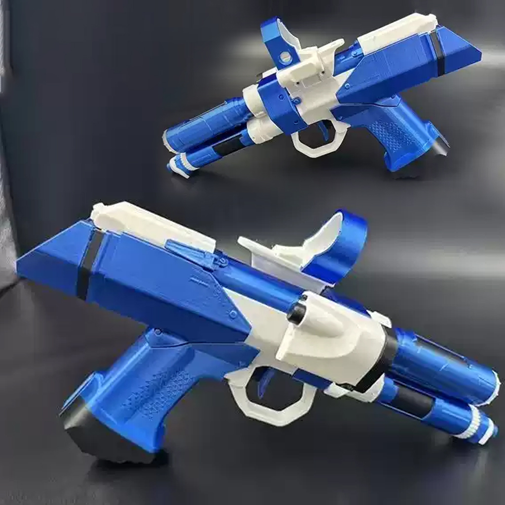Cosplay Prop Blueprints - デルタアクション風イー青色ホルモンガン3Dプリントコスプレ小道具、コミックコン＆ゲームファン向けハンドヘルドモデル