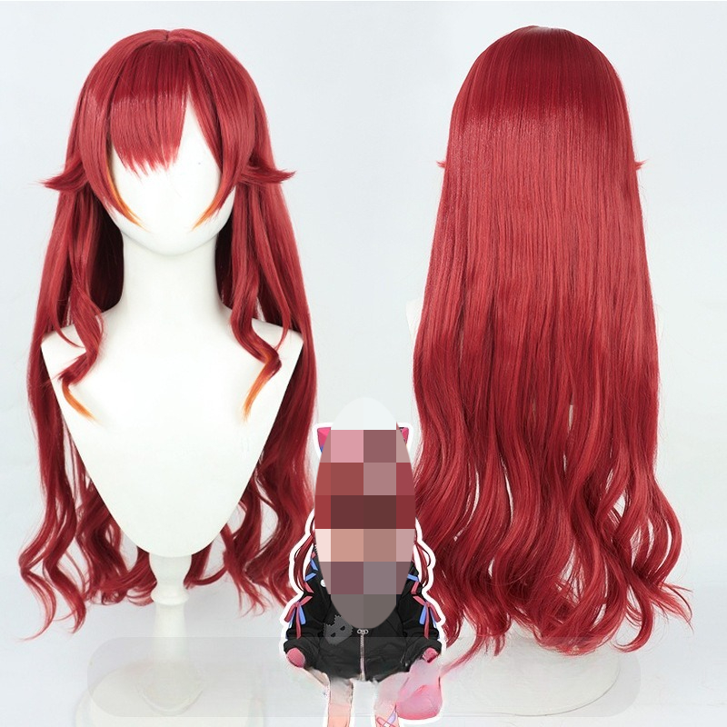 Wig Fiber Net - Vtuber ネコタツナ コスプレウィッグ – 長さ35.5インチ 大人用耐熱ファイバーウィッグ