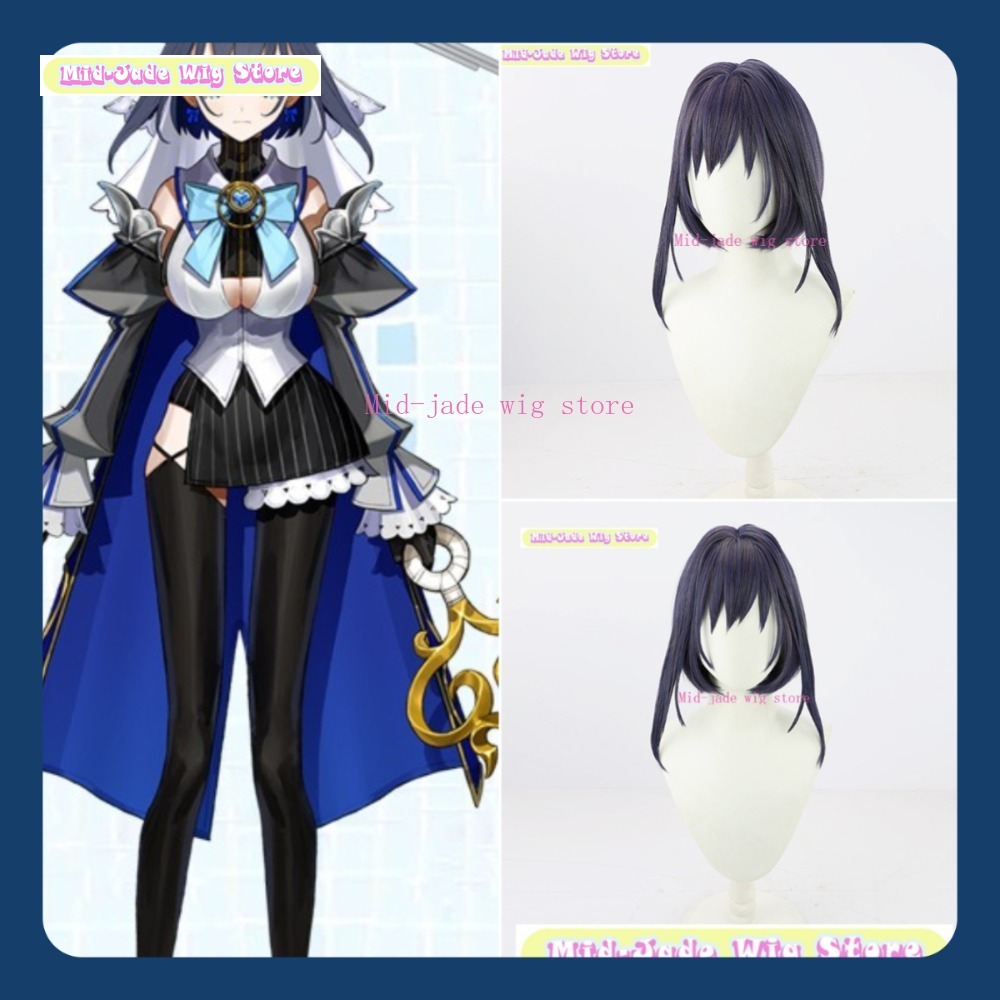 Prop En Cosplay - ミッドジェイドウィッグストアホロライブENオウロクロンニコスプレウィッグアニメゲームロールプレイングハロウィンパーティー衣装小道具人工毛