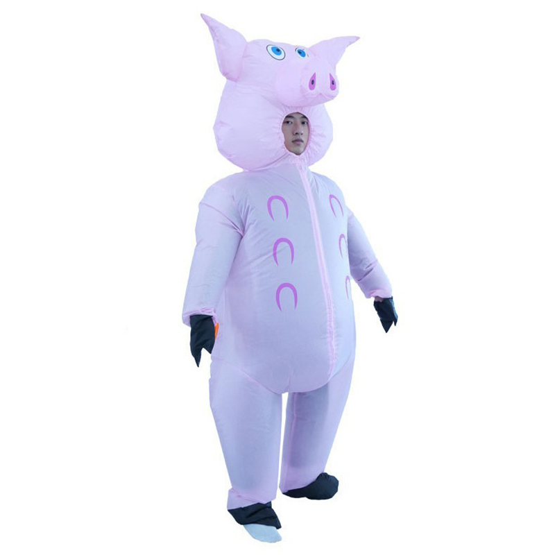 Cosplay Prop Business - ピンクの豚インフレータブルスーツビジネス活動親子ゲームパフォーマンス衣類小道具動物コスプレ漫画人形衣装