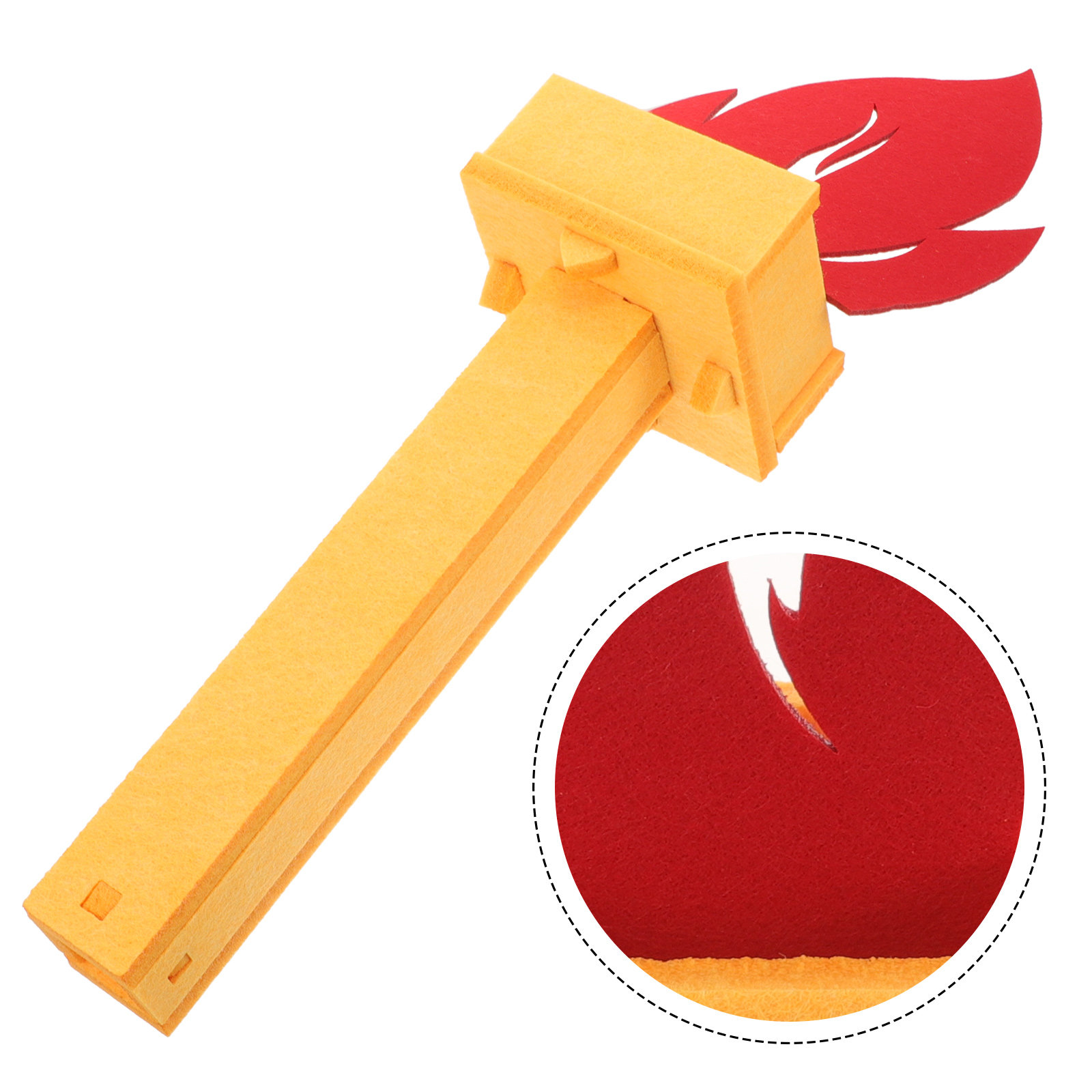 Cosplay Flame Prop - 3Dトーチプロップ 軽量無火トーチ 学校スポーツイベント 入学式用 安全な人工炎ライト コスプレ用