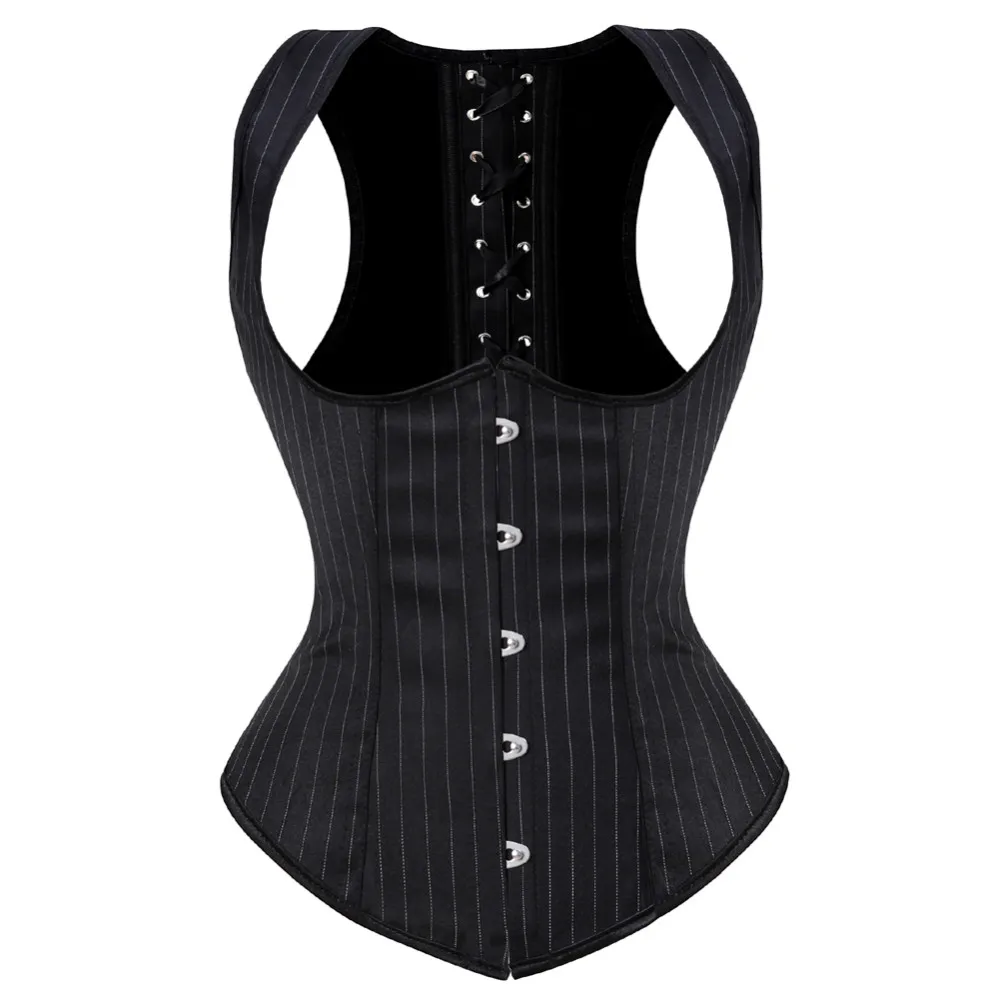 Boning Corset Steel - 女性のためのゴシックジャカードコルセット,セクシーなショルダーストラップ,らせん,良質のビスチェ,大きいサイズS-6XL