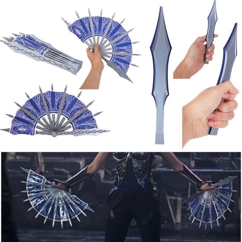 Cosplay Prop Blueprints - アニメキタナコスプレMKブルーハンドファン小道具キタナアニメ3Dプリントフライングブレードハロウィンアクセサリー