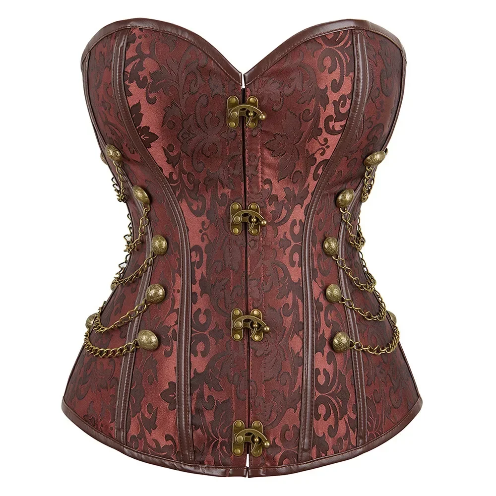 ゴシックジッパーコルセット,レトロスタイル,スチームパンク, - Boning Corset Steel のレビューと価格