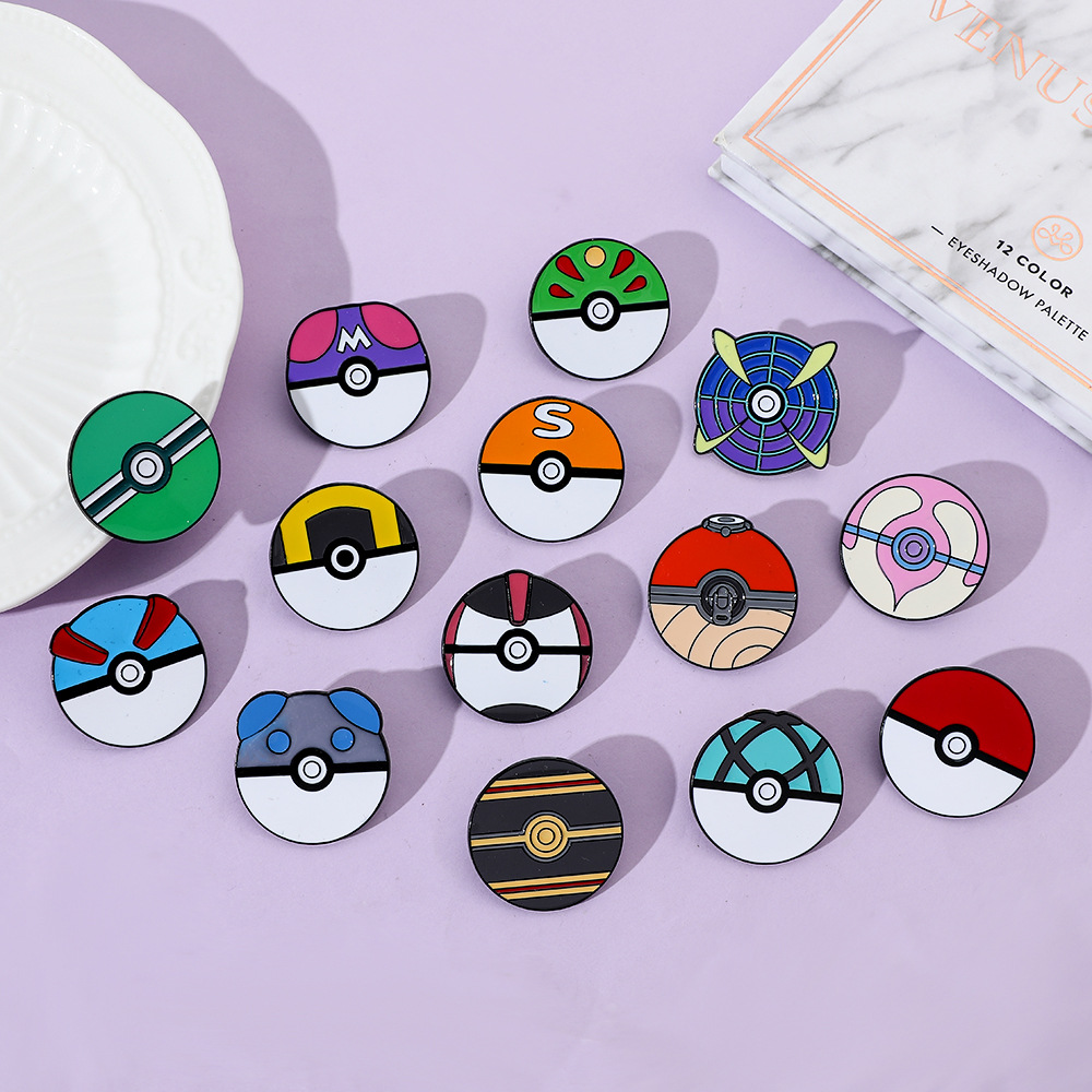 アニメボール漫画エナメルピンメタルブローチバッジ装飾アクセサ - Pokeball Cosplay Prop のレビューと価格