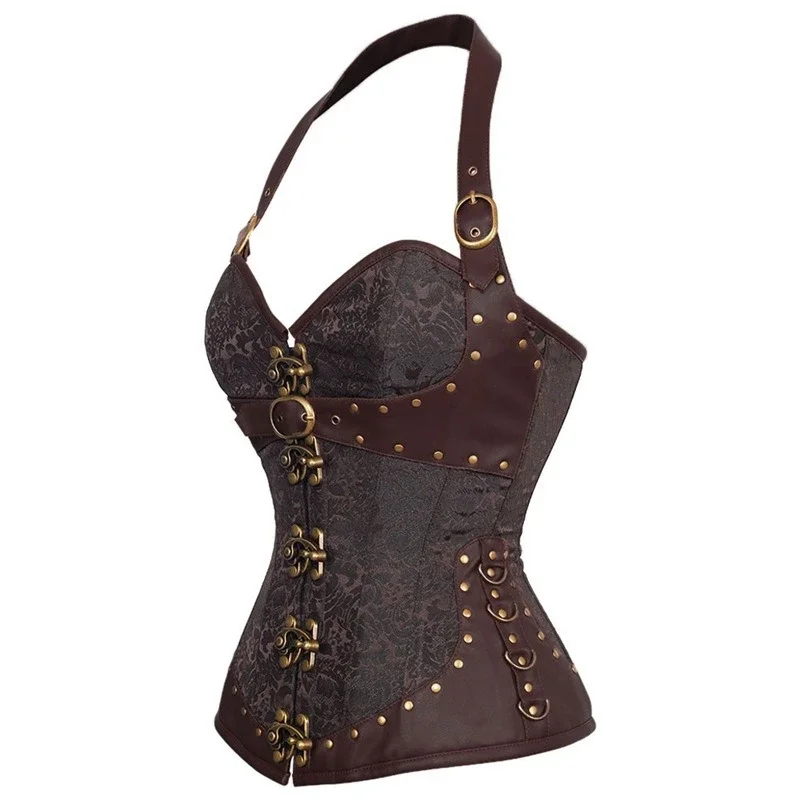 スチームパンク コルセット トップ スチールボーン コルセッ - Boning Corset Steel のレビューと価格