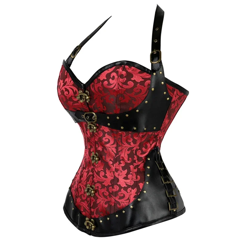 スチームパンク コルセット トップ スチールボーン コルセッ - Boning Corset Steel のレビューと価格
