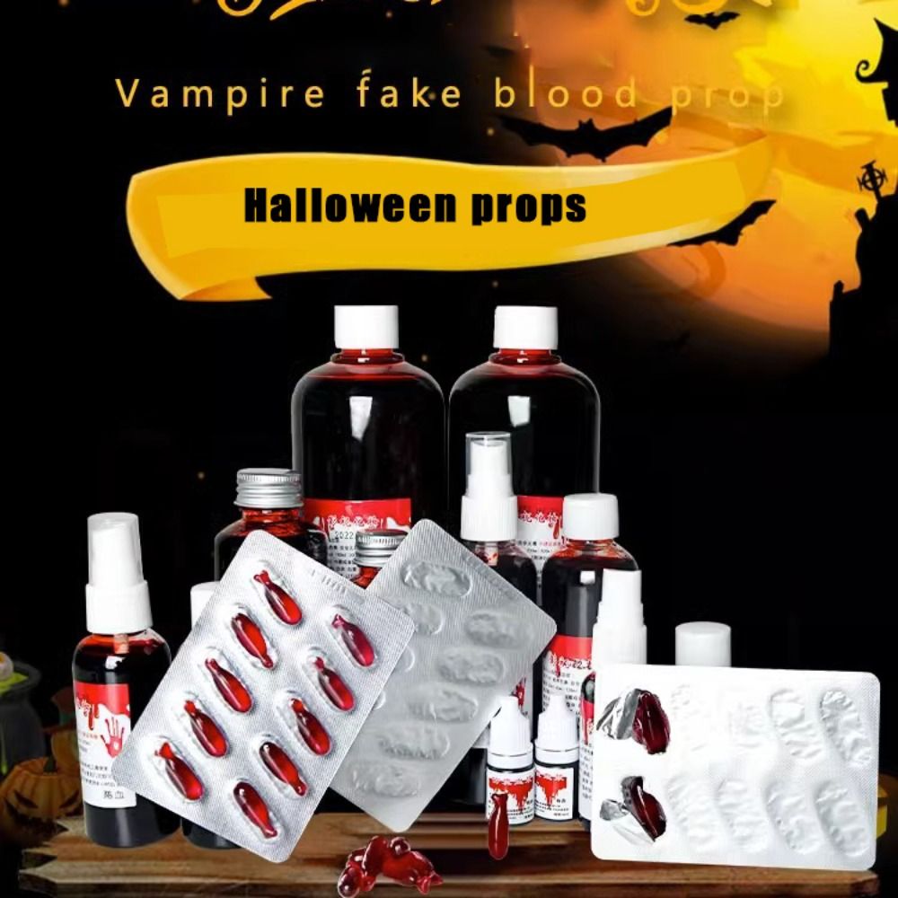 面白い、お手入れが簡単な、安全なハロウィン小道具、偽の血の錠 - Easy Cosplay Prop のレビューと価格