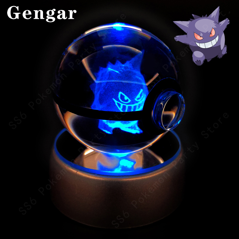 ポケモンクリスタルポケボール 3D彫刻クリスタルボール 光る - Pokeball Cosplay Prop のレビューと価格