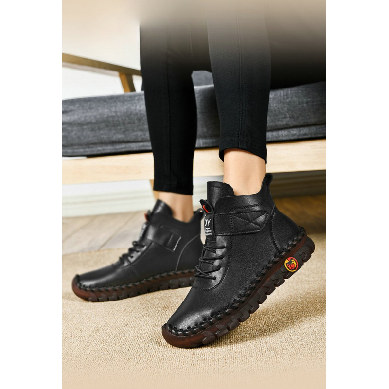冬用フリース裏地付き暖かいコットンブーツ - 女性用ブリティ - Velcro Hook Loop のレビューと価格