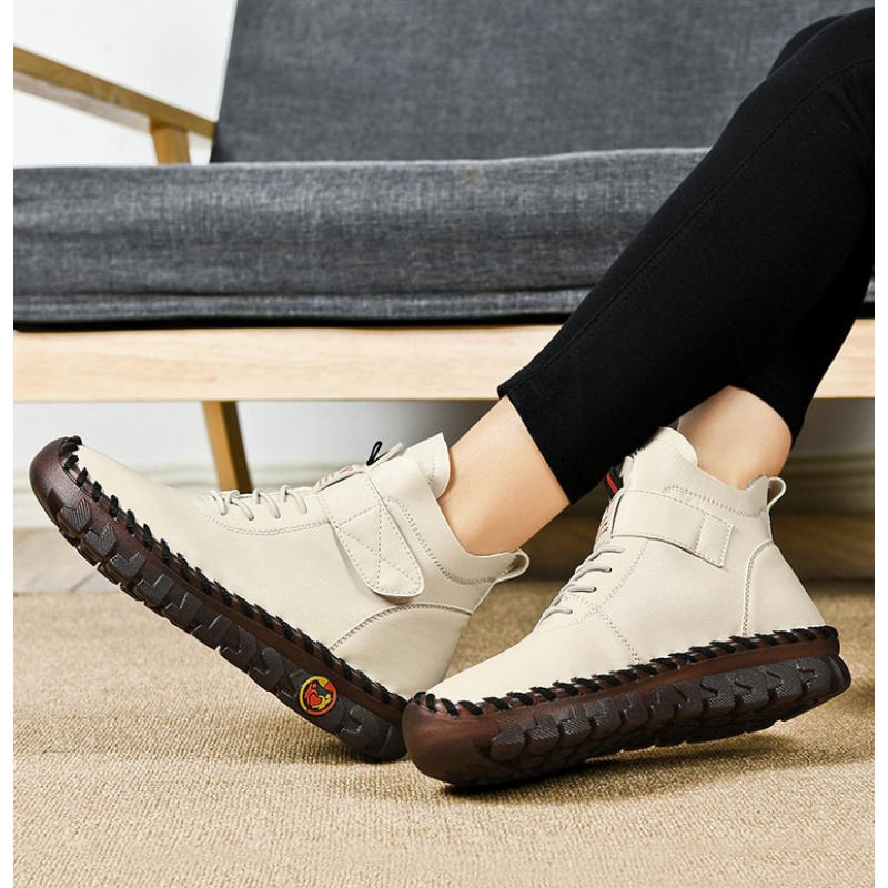冬用フリース裏地付き暖かいコットンブーツ - 女性用ブリティ - Velcro Hook Loop のレビューと価格