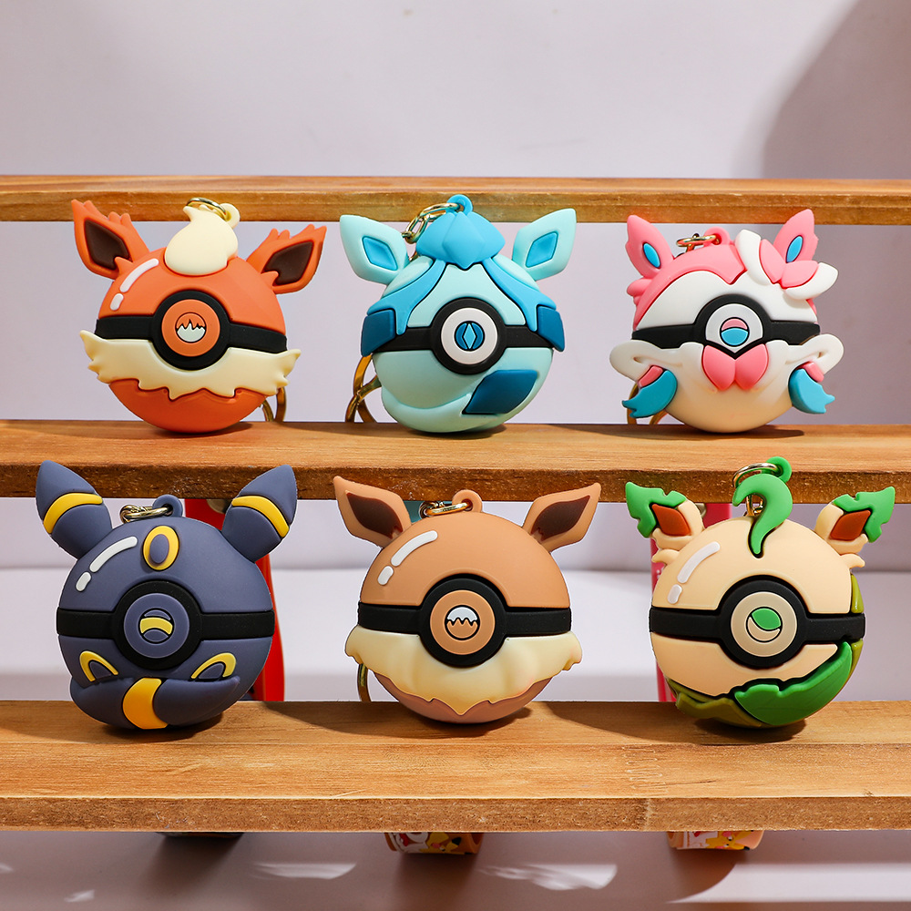 6個入り ピカチュウ漫画キーホルダー グレイシアエルフボール - Pokeball Cosplay Prop のレビューと価格