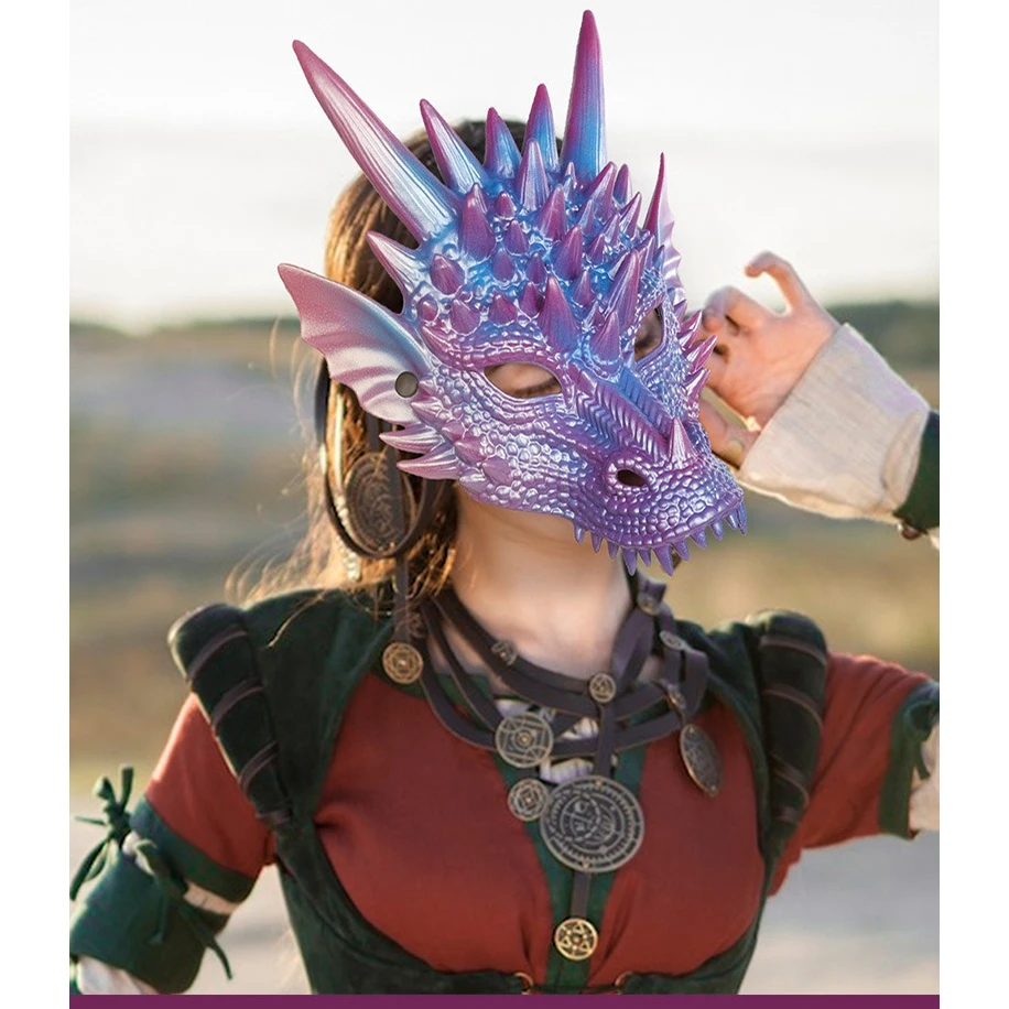 ドラゴンナイトマスク,3Dプリント,青,真珠,コスプレ,ハロ - Cosplay Prop Blueprints のレビューと価格