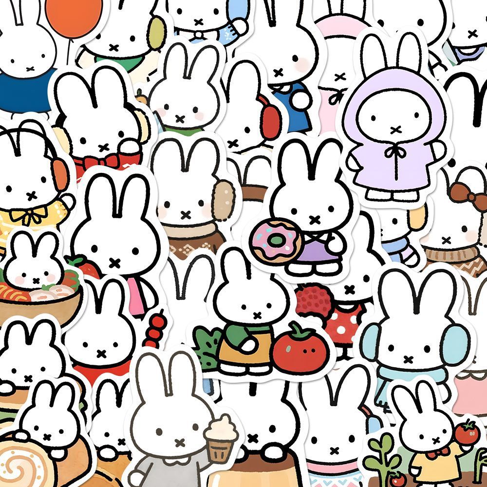 80 個かわいいミッフィーかわいいステッカー装飾カード DI - Cosplay Floating Prop のレビューと価格
