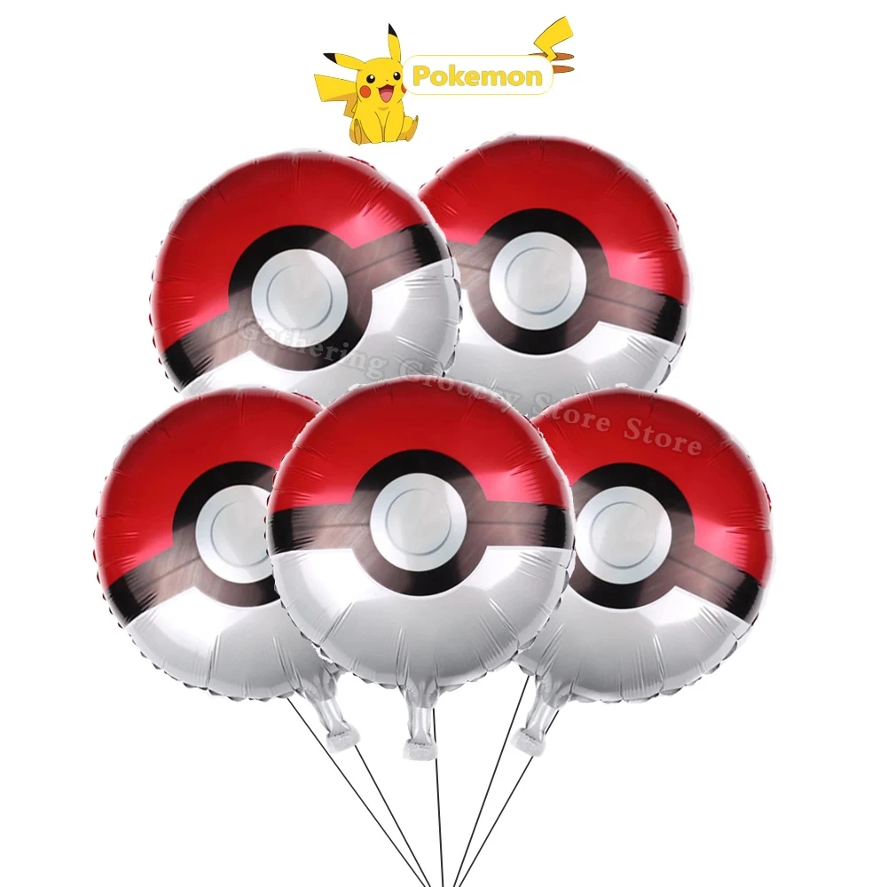 5個入り ポケモン風 かわいいアルミ箔風船 男の子 女の子  - Pokeball Cosplay Prop のレビューと価格