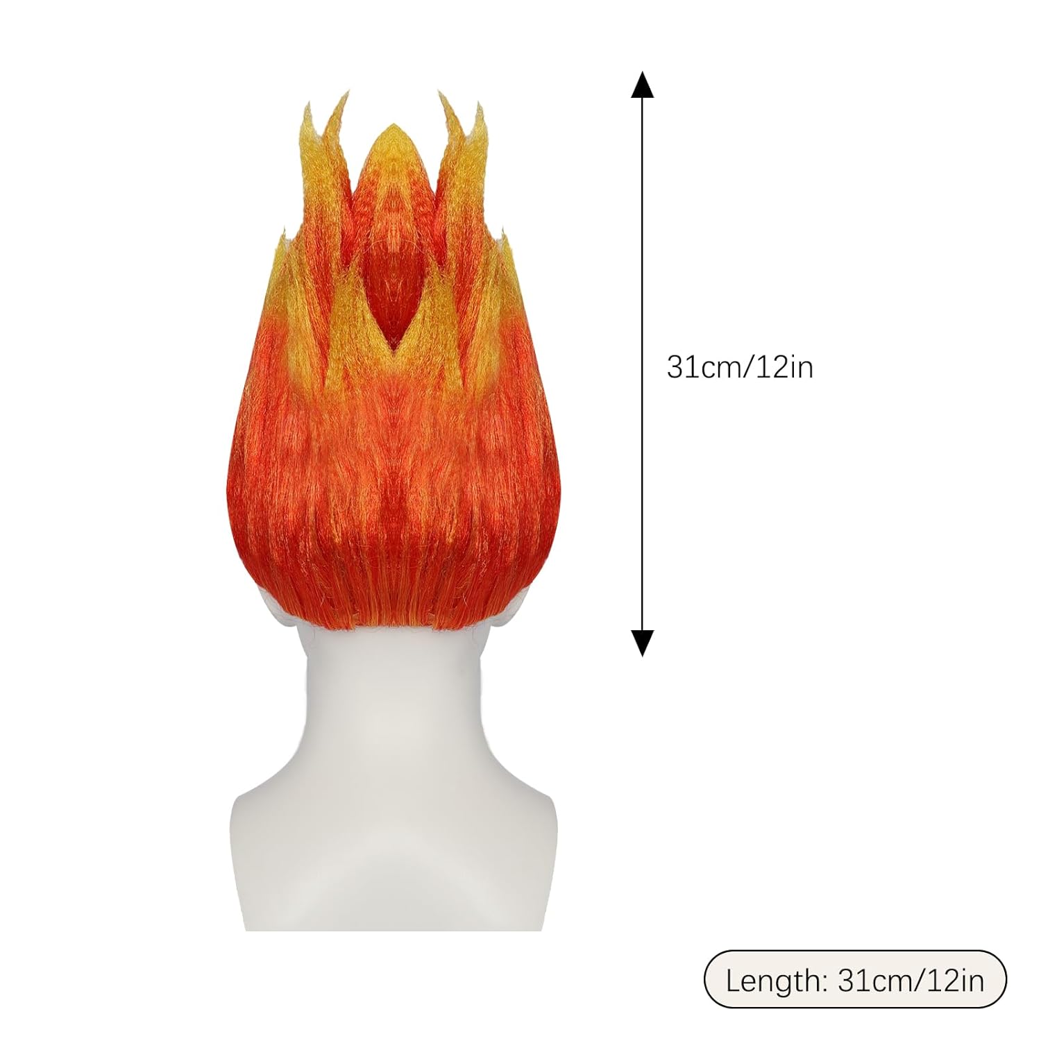 炎のコスチュームウィッグ スタイリッシュな炎のウィッグ オン - Cosplay Flame Prop のレビューと価格