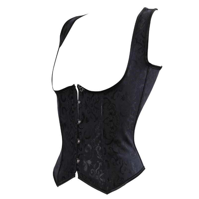 バストの下のコルセット,ストラップとスパイラルスチールトップ - Boning Corset Steel のレビューと価格