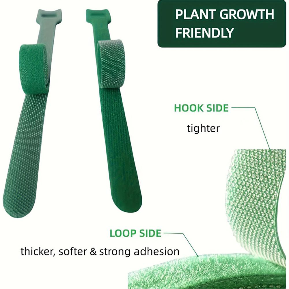 100個入り 再利用可能 調整可能 滑り止めナイロン製植物結 - Velcro Hook Loop のレビューと価格