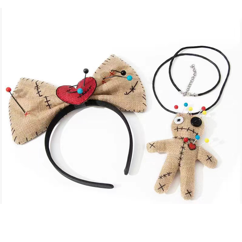 ハロウィーンのVOoodoo人形のヘッドバンドとネックレスの - Voodoo Cosplay And Prop のレビューと価格