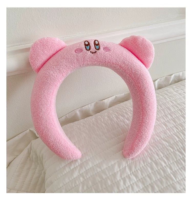 可愛らしいピンクのカービィぬいぐるみヘアフープ、漫画風、毎日 - Cosplay Floating Prop のレビューと価格