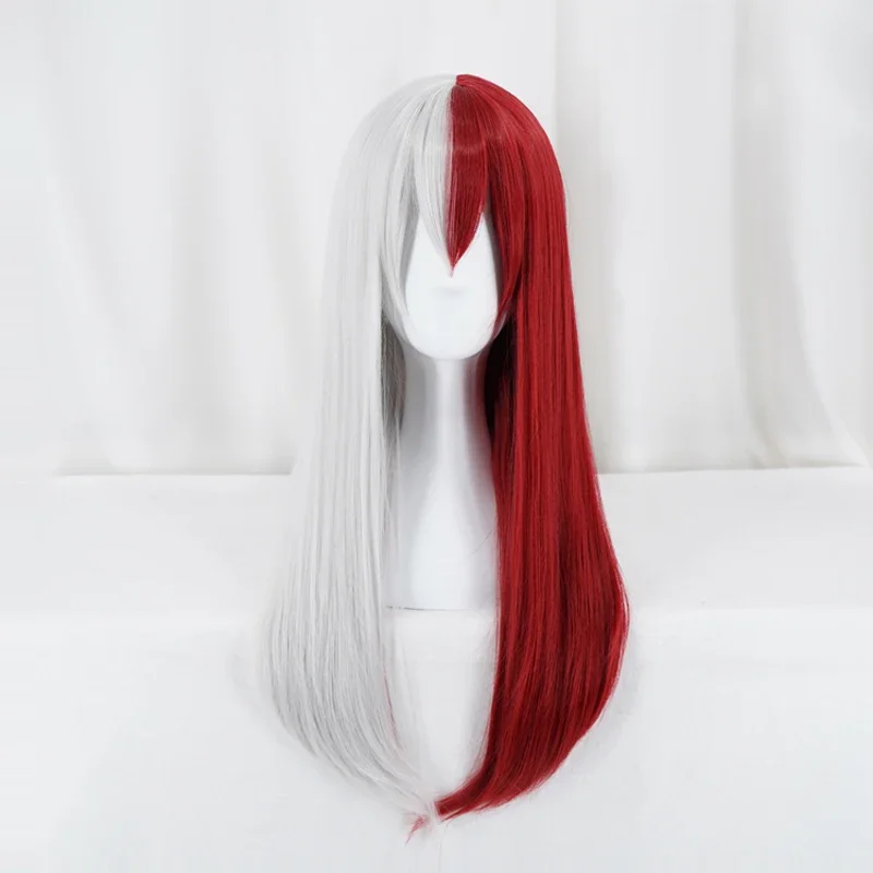 アニメガール僕のヒーローアカデミア轟焦凍ロングコスプレウィッ - Cosplay Floating Prop のレビューと価格