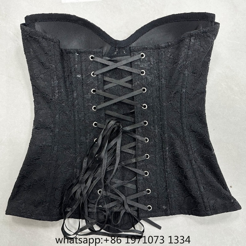 女性用レースコルセットビスチェオーバーバスト高級ボディースウ - Boning Corset Steel のレビューと価格