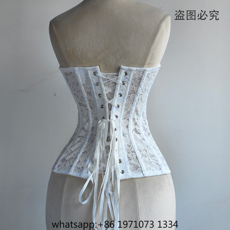 女性用レースコルセットビスチェオーバーバスト高級ボディースウ - Boning Corset Steel のレビューと価格