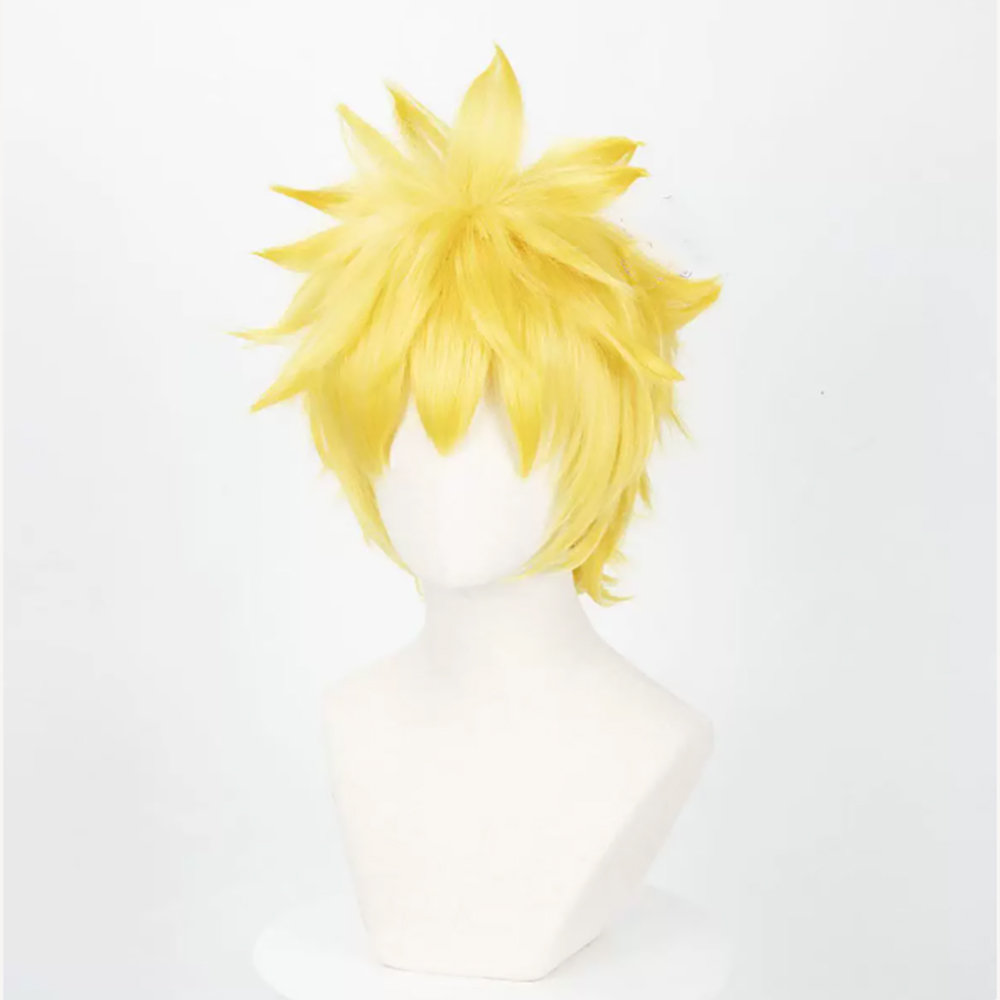 合成毛ウィッグ うずまきコスプレウィッグ イエローカーリーシ - Wig Fiber Net のレビューと価格